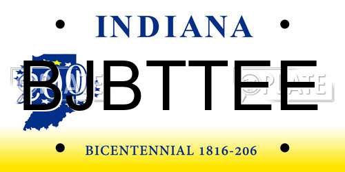 BJBTTEE Indiana License Plate