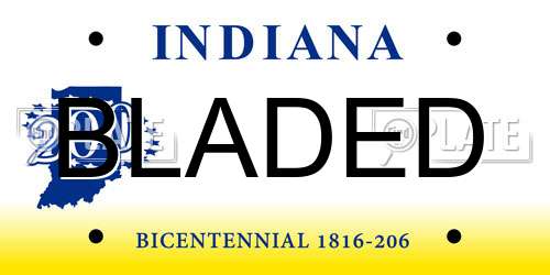 BLADED Indiana License Plate