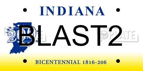 BLAST2 Indiana License Plate