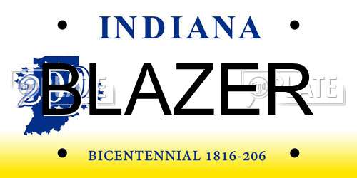 BLAZER Indiana License Plate