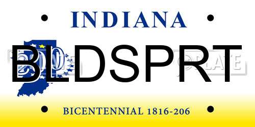 BLDSPRT Indiana License Plate