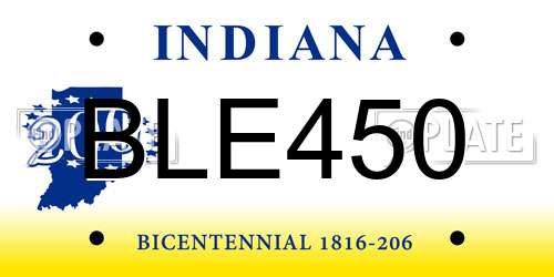 BLE450 Indiana License Plate