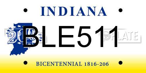 BLE511 Indiana License Plate