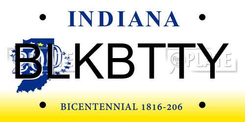 BLKBTTY Indiana License Plate
