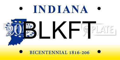 BLKFT Indiana License Plate