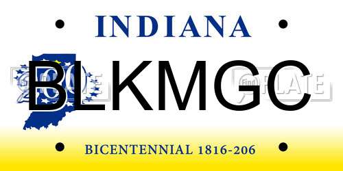 BLKMGC Indiana License Plate