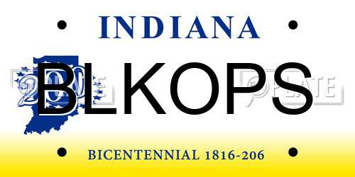 BLKOPS Indiana License Plate