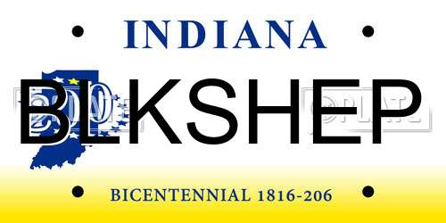 BLKSHEP Indiana License Plate