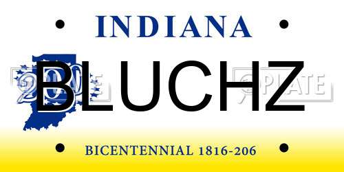 BLUCHZ Indiana License Plate