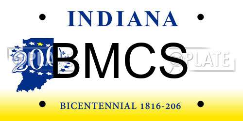 BMCS Indiana License Plate