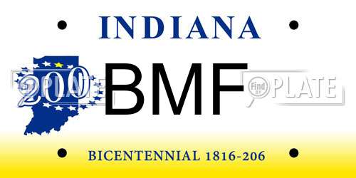 BMF Indiana License Plate
