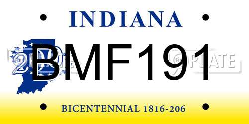 BMF191 Indiana License Plate