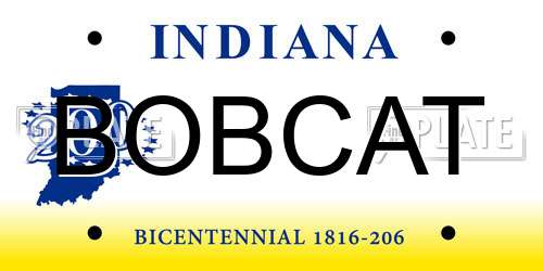 BOBCAT Indiana License Plate