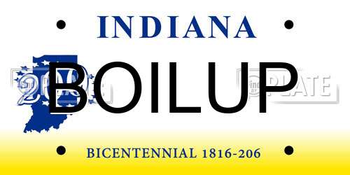 BOILUP Indiana License Plate