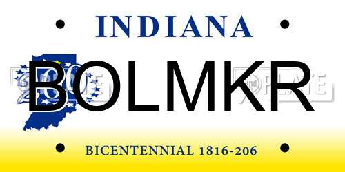 BOLMKR Indiana License Plate