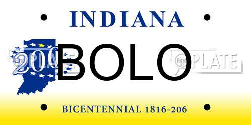 BOLO Indiana License Plate