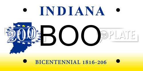 BOO Indiana License Plate
