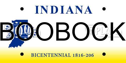 BOOBOCK Indiana License Plate