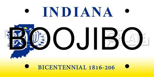 BOOJIBO Indiana License Plate