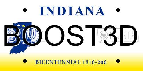BOOST3D Indiana License Plate