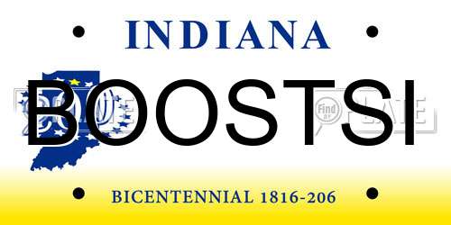 BOOSTSI Indiana License Plate