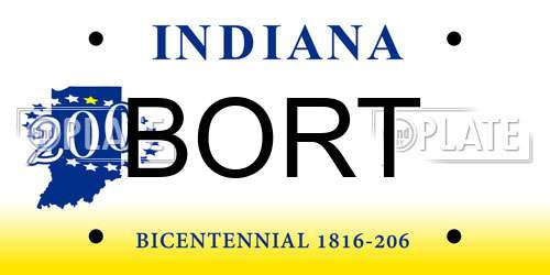 BORT Indiana License Plate