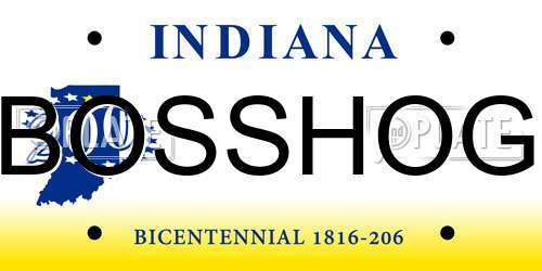 BOSSHOG Indiana License Plate