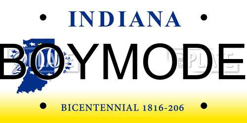 BOYMODE Indiana License Plate
