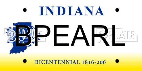 BPEARL Indiana License Plate