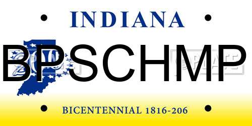 BPSCHMP Indiana License Plate