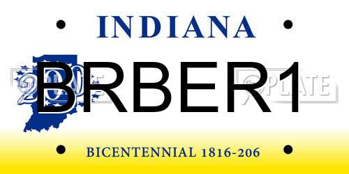 BRBER1 Indiana License Plate