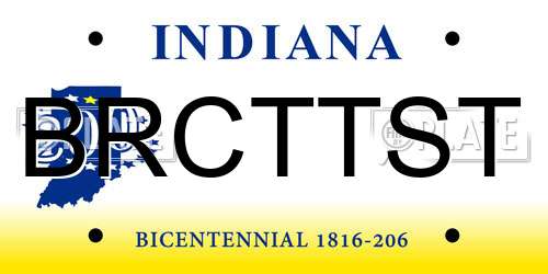 BRCTTST Indiana License Plate