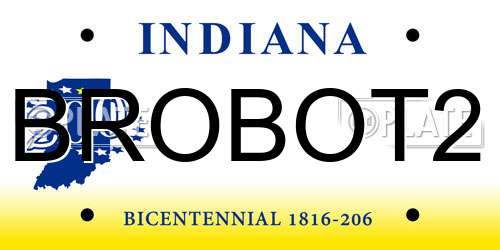 BROBOT2 Indiana License Plate