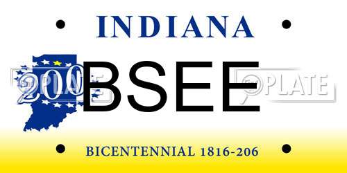 BSEE Indiana License Plate