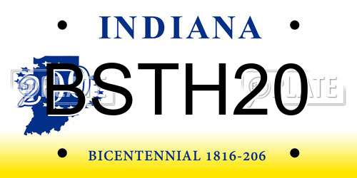 BSTH20 Indiana License Plate