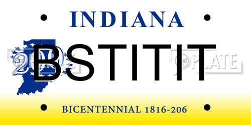 BSTITIT Indiana License Plate