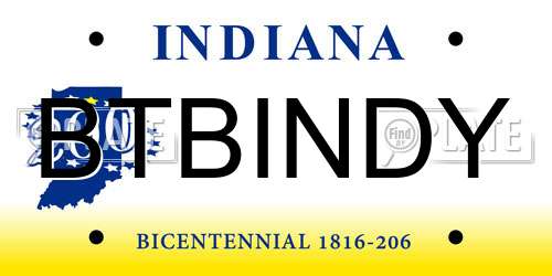 BTBINDY Indiana License Plate