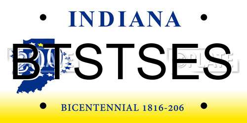 BTSTSES Indiana License Plate