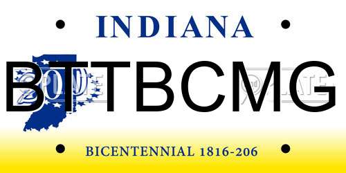 BTTBCMG Indiana License Plate