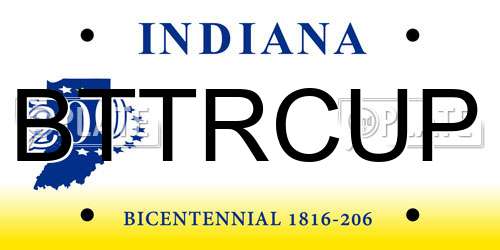 BTTRCUP Indiana License Plate