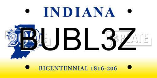BUBL3Z Indiana License Plate