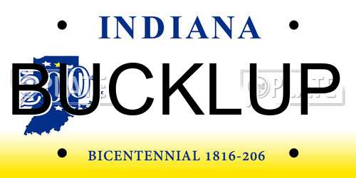 BUCKLUP Indiana License Plate