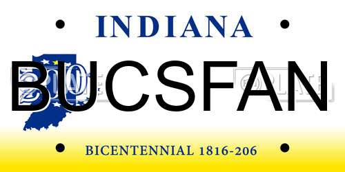 BUCSFAN Indiana License Plate