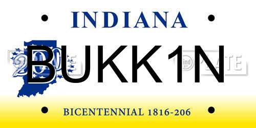 BUKK1N Indiana License Plate