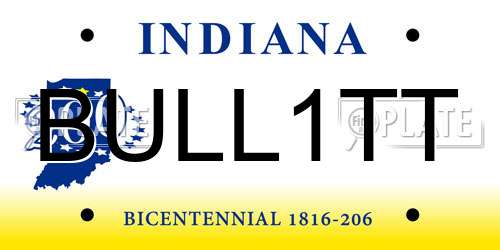 BULL1TT Indiana License Plate