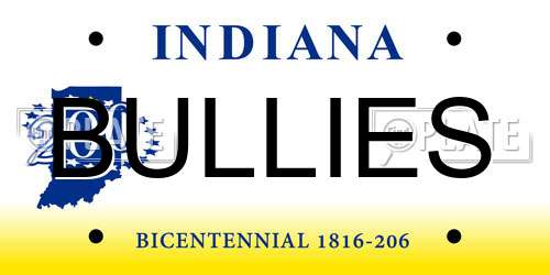 BULLIES Indiana License Plate