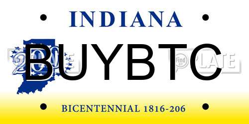 BUYBTC Indiana License Plate