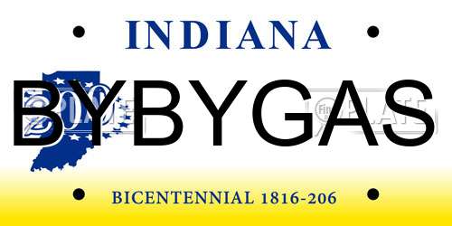 BYBYGAS Indiana License Plate