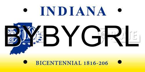 BYBYGRL Indiana License Plate