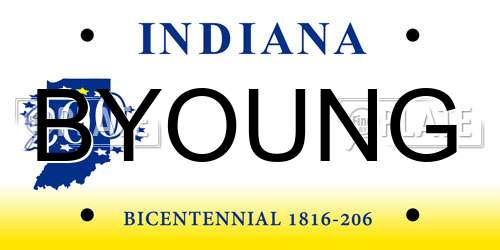 BYOUNG Indiana License Plate